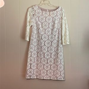 Cream dress 6 100% polyester